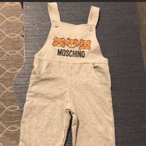 Baby moschino cotton jumpsuit